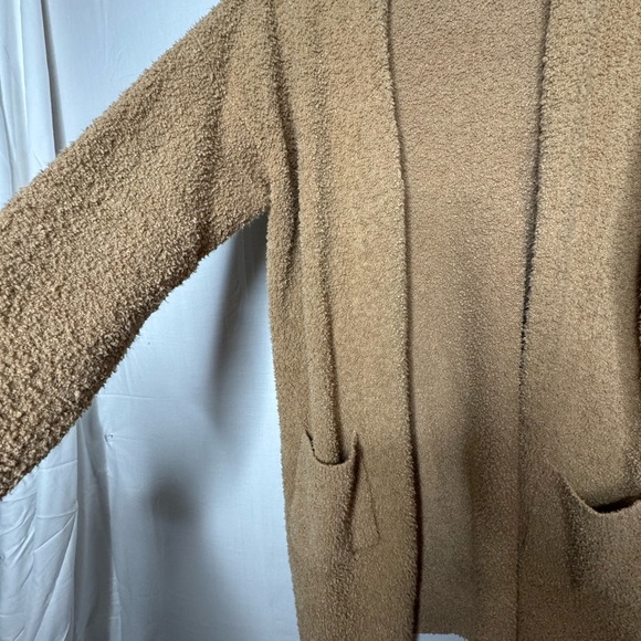 Eileen Fisher Straight Open Front Long Cardigan Boucle Organic Cotton Blend - Picture 4 of 7